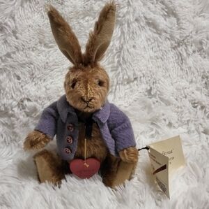 💕Mohair Cranberry Mountain Bears Bunny Peter Rabbit Cotton Tail Plush Gift NWT
